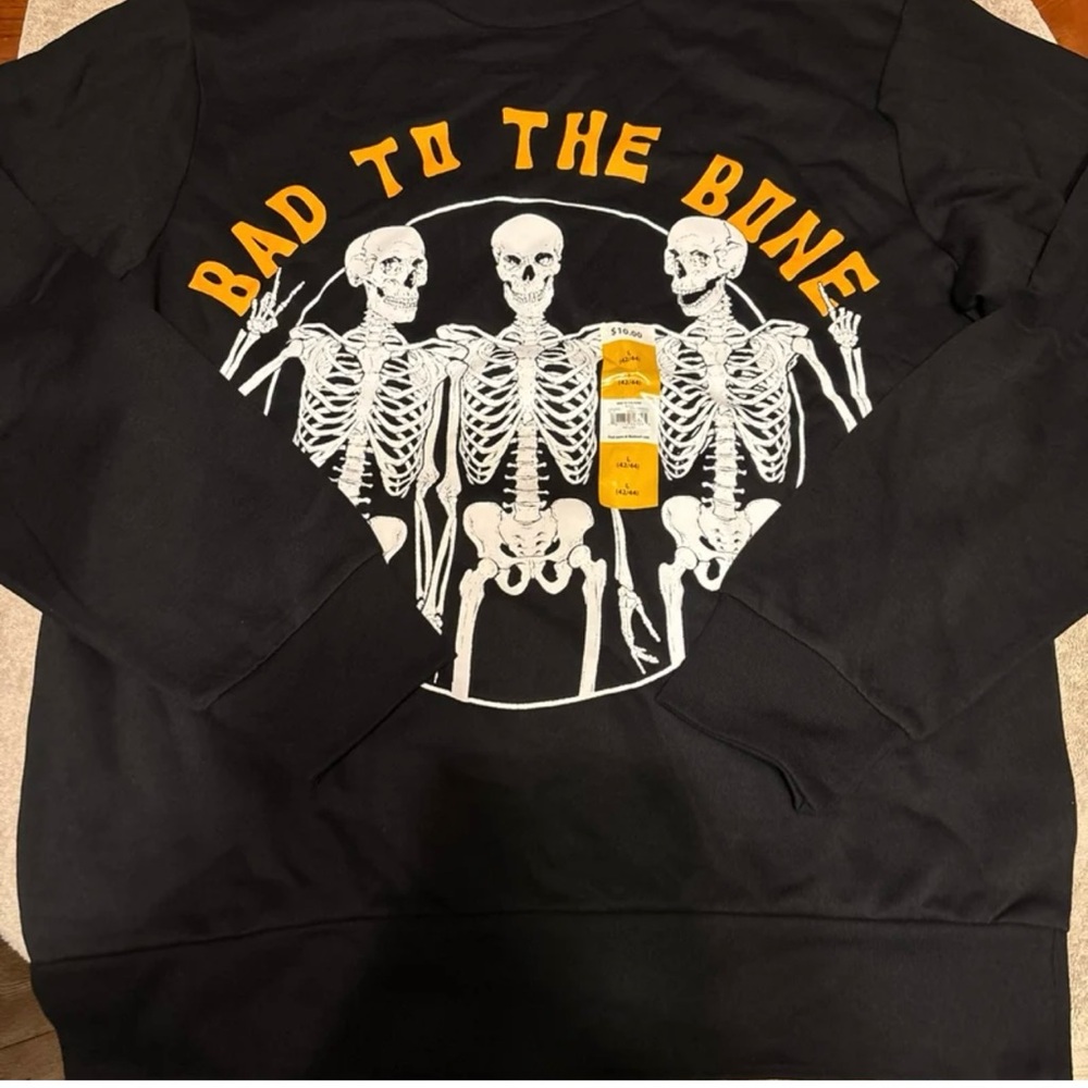 MAD Engine Black Skeleton Graphic Sweatshirt